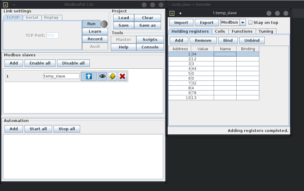 Изменения значения в регистре